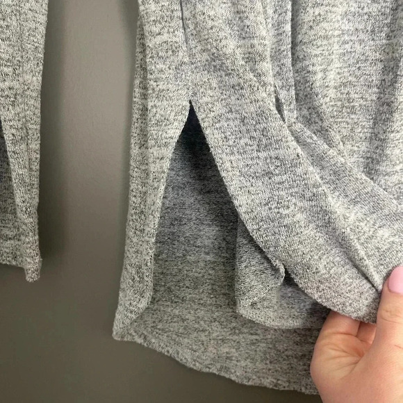 Banana Republic Womens Stretch V-Neck Long Sleeve Pullover Hoodie Gray Small - Picture 8 of 10